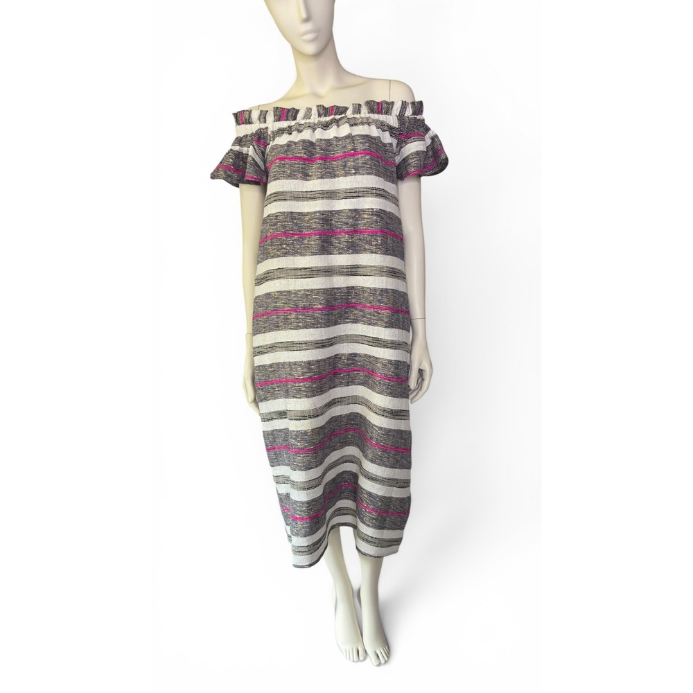 Anthropologie Corey Lynn Carter Audrie‎ Textured Off The Shoulder Dress Large